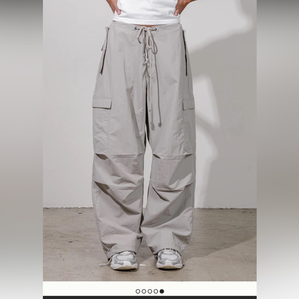 Local European Parachute Pants Grey - Size Small/Medium